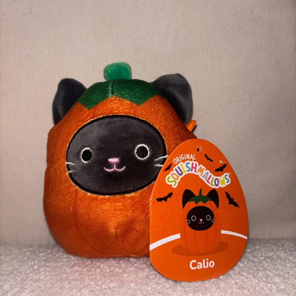Squishmallows Calio Black and Orange Stuffed Animal